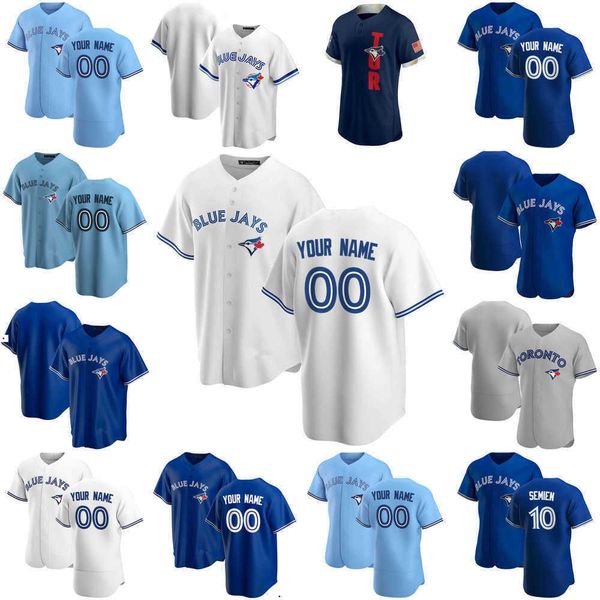 

2022 custom jersey mens women youth toronto''blue jays''cavan 8 biggio george 4 springer 74 breyvic valera 39 kirby yate, Blue;black
