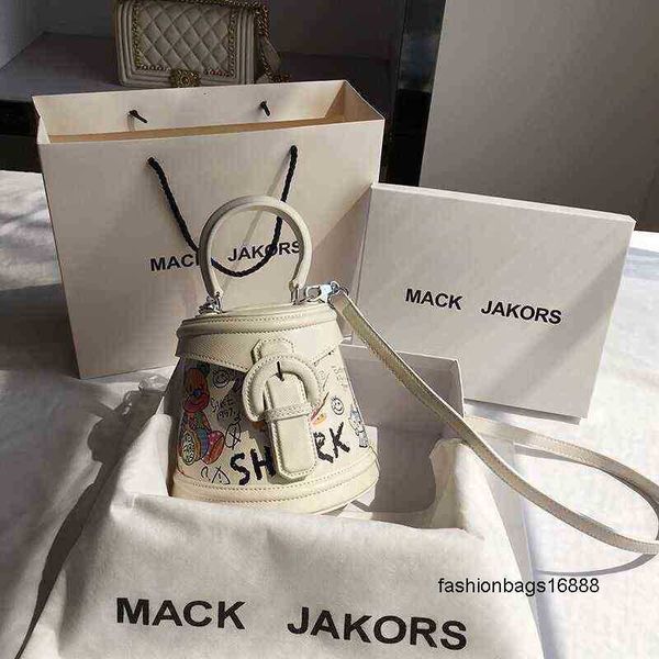 

female fashion pu leather shoulder bags cute cartoon print crossbody bucket bag for women mini designer handbag x220331