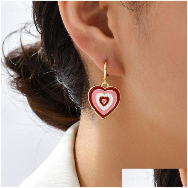 

dangle chandelier dangle chandelier creative mtilayer colorf enamel heart drop earrings for women y2k love hanging simple jewelryd dh8ln, Silver