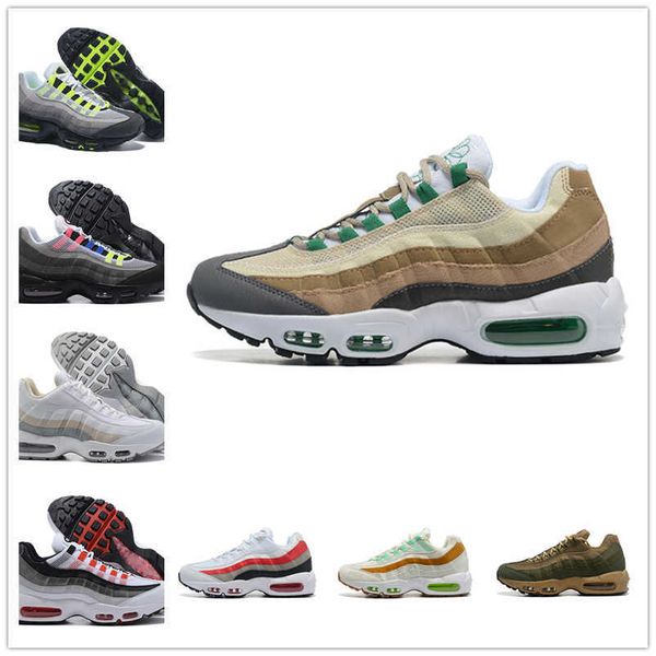 

mens running shoes designer sneakers classic triple black white 95 airmaxs greedy 95s air neon