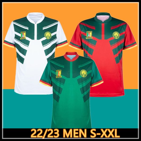 

2022-2023 cameroon soccer jerseys 2022 home blue#9 bahoken #10 aboubakar #13 choupo-moting shirt #11 bassogog #20 ganago #12 ekambi national, Black;yellow
