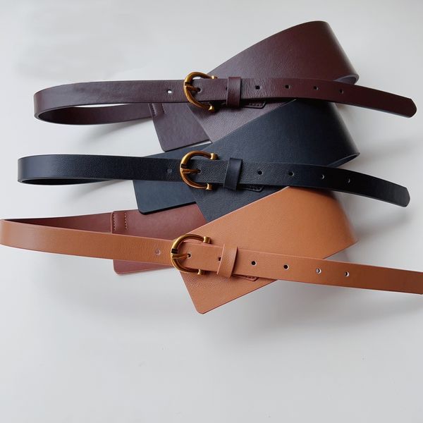 

women black leather wide waist belt strap wrap around self tie cinch waistband dress belts wrap fashion accessories, Black;brown