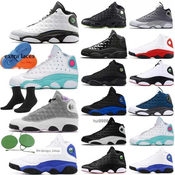 

luxury shoes basketball shoes sports sneakers lucky green retro court purple flint grey toe black cat jumpman 13 13s men 's for