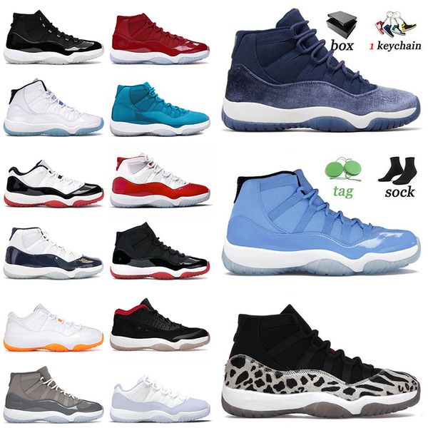 

box with og jumpman 11 11s xi basketball shoes 2023 arrival with box midnight navy pantone animal instinct cap and gown bred high men wom