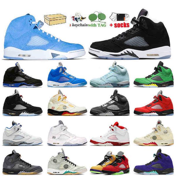 

women mens 5s basketball shoes jumpman 5 oreo bluebird racer blue unc trainers raging bull anthracite sail metallic, Black