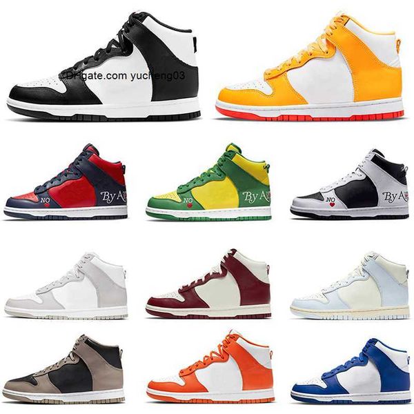 

2022 men women running shoes white oreo university blue black mens sneakers high og pollen womens sports trainers low legend eur 3645