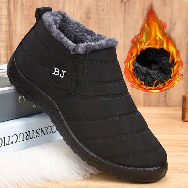 

boots women waterproof snow shoes casual winter platform ankle for plus size couple non-slip 221116, Black