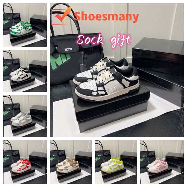 

men skate board shoes skel-hi sneakers bandana panda luxuries shoe trainers designer low high-leather bones applique upper eva footbed sneak