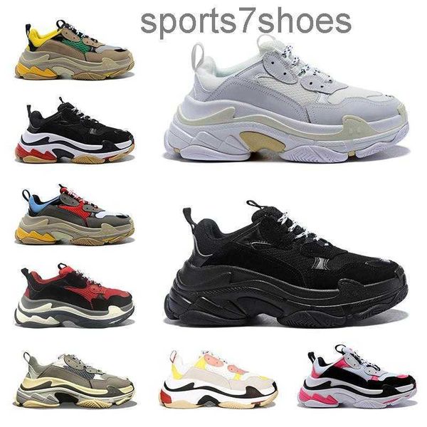 

triple s casual shoes designer sneakers mens trainer black white luxury fashion triple s men women