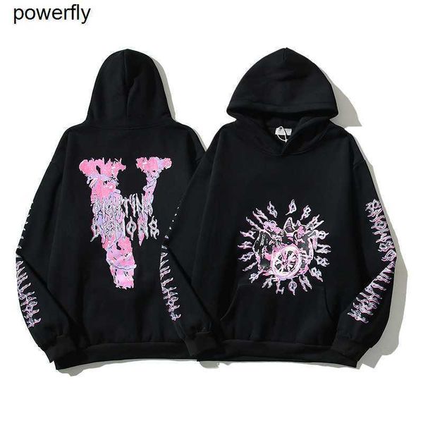 

men's hoodies designer sweatshirts fashion new vloness pink letter print couple streetwear hooded, Black