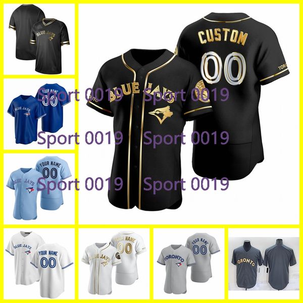 

custom baseball jerseys toronto''blue''jays''men 27 vladimir guerrero jr. 11 bo bichette 99 hyun-jin ryu 4 geo, Blue;black