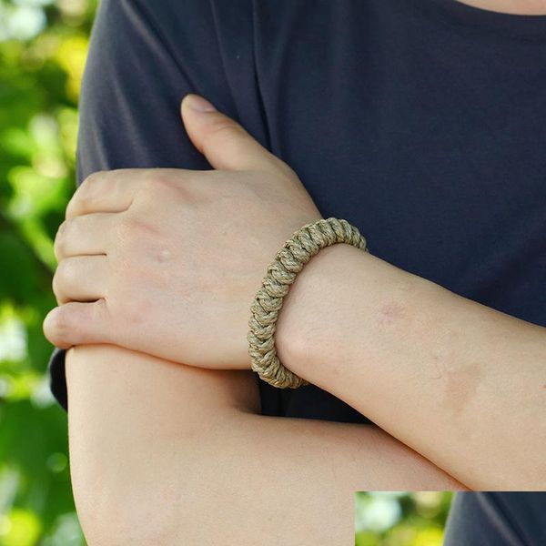 

charm bracelets hand woven rope bracelet simple braid bracelets wristband cuff for women men fashion jewelry drop delivery dhjmr, Golden;silver