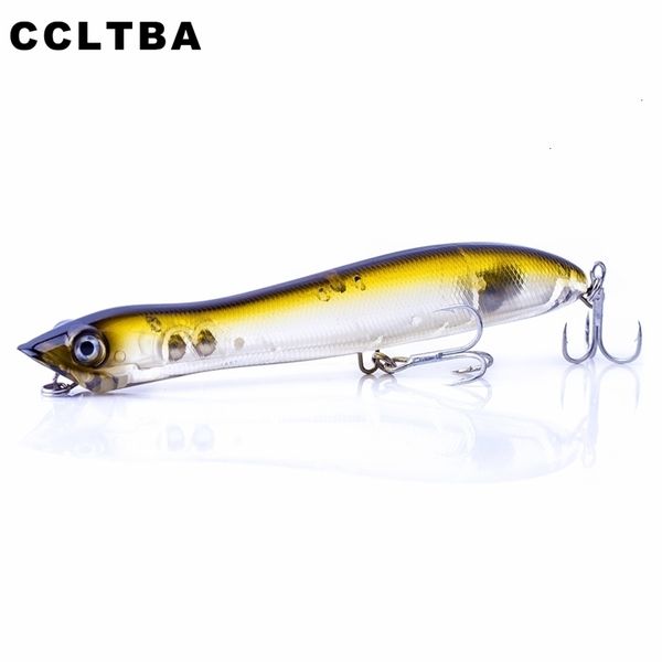 

baits lures ccltba hard plastic popper fishing 12cm 178g float snakehead ater bait walk the dog rattle wobble bass lure 221116