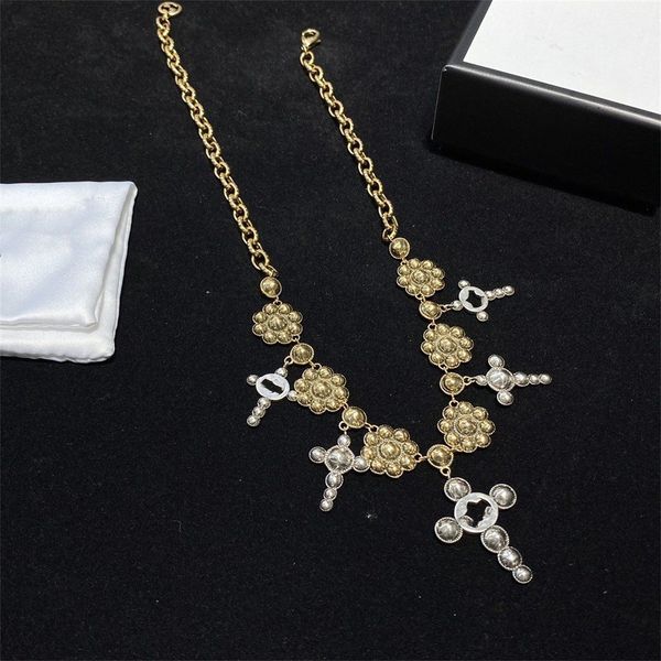 

pendant necklaces for women elegant necklace highly quality choker chains designer jewelry 18k plated gold girls, Silver