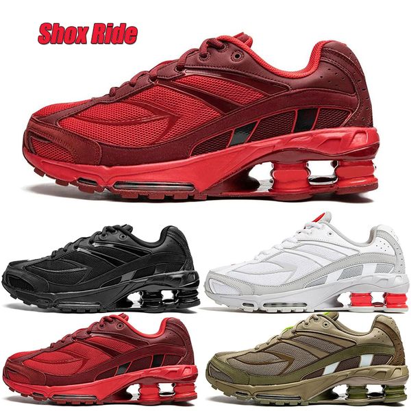 

running shoes trainers shox ride 2 mens neutral olive speed red white black men women trainers sneakers eur 40-45