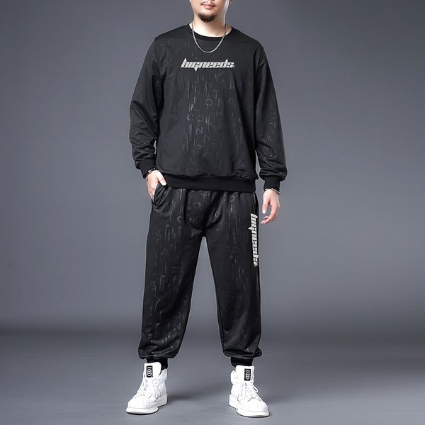 

men's tracksuits plus size 7xl 6xl men's jogging set homme workout fitness tracksuit men long sleeves sweatshirts sporting suit pa, Gray