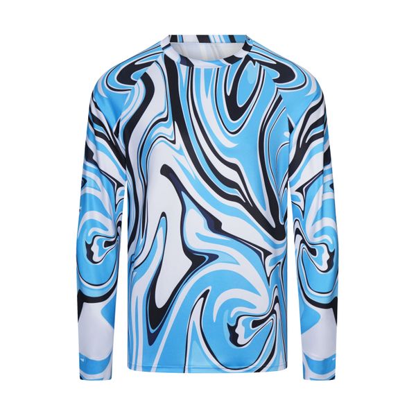 

2022 New Milk shred Cycling Long Sleeve Jersey Winter Men's Or Women's cycle jersey Thermal Fleece Spring and Autumn-Blue