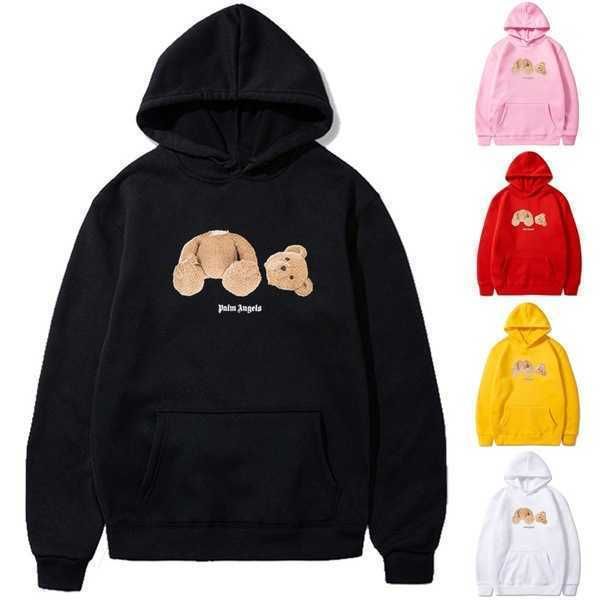 

hoodie for men plam fashion angle cotton designer able 2022 headless bear print and women brand hip hop ypg6, Black