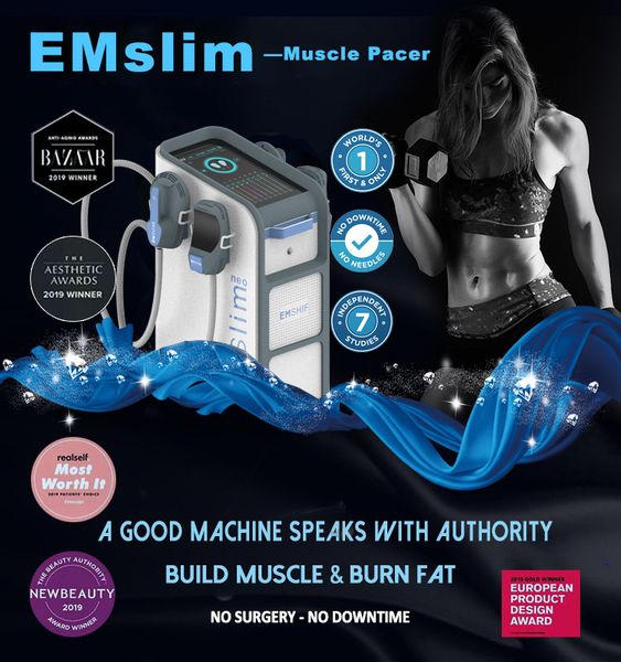 

2023 muscle stimulator electromagnetic shaping emslim neo hi-emt with rf muscle trainer slimming machine 2/4 handles for arms and thigh fat