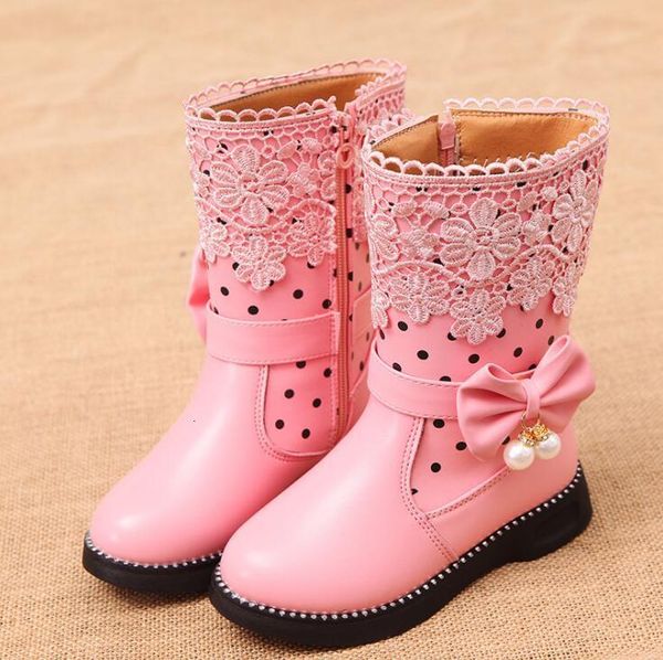 

boots girls snow children shoes winter fashion princess sport child kids bowtie sneaker brand eur 26-37 221116, Black;grey
