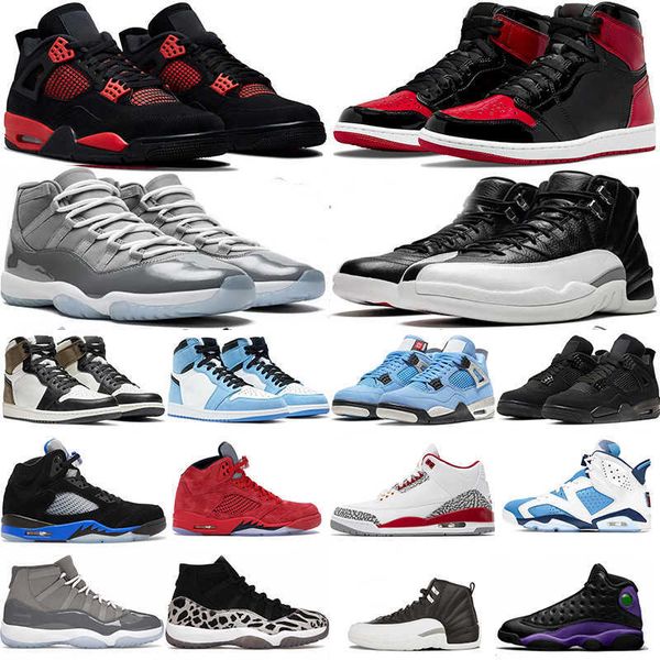 

basketball shoes sports sneakers red thunder 1s bred patient black white racer blue cool grey universite gold jumpman 4 4s ts 5s 6s unc 11s