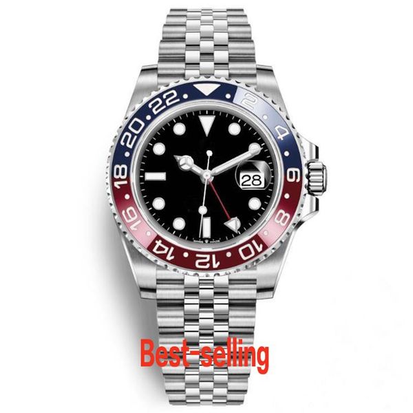 

men's watch mechanical automatic basel red pepsi fashion retro sports casual blue luminous business waterproof multifunct202p, Slivery;brown