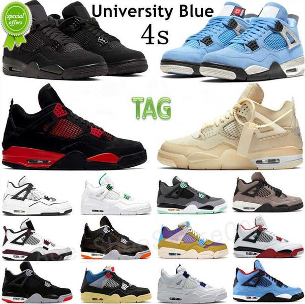 

2023 jumpman 4 white oreo 4 4s basketball shoes sail lightning black cats 4s unc university blue pure money purple metallic men woman outdoo