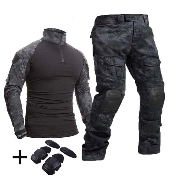 

hunting sets tactical suit military uniform suits camouflage shirts pants airsoft paintball clothes with 4 pads plus 8xl 221116, Camo