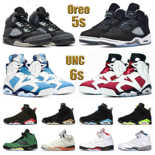 

5s dress shoes men basketball 6s dmp unc hare gold hoops carmine electric green tech chrome infrared reflective raging red suede oreo metall, Black