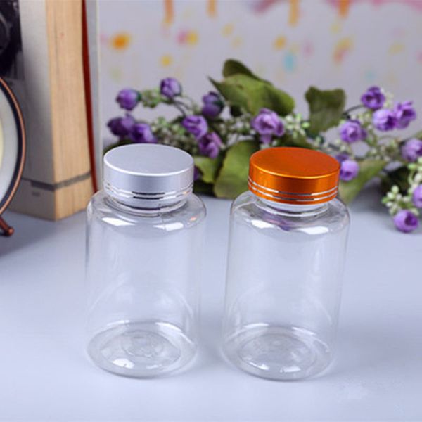 

100pcs 150ml pet plastic bottles clear medicine liquid refillable bottle round capsule/pill/tablets bottle