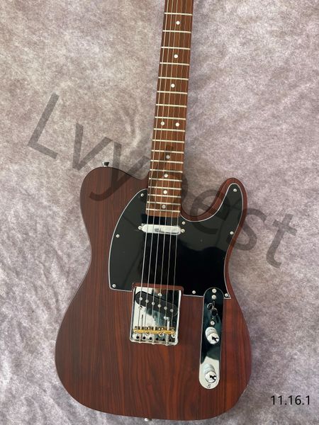 

stocking tele electric guitar solid rosewood neck fingerboard and body ss pickup chrome parts satin natural finished
