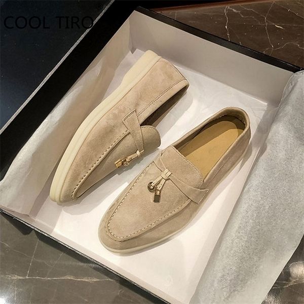 

dress shoes boots apricot women loafers suede flat shoes round toe slipon metal lock genuine leather casual lady moccasins summer walking 22, Black