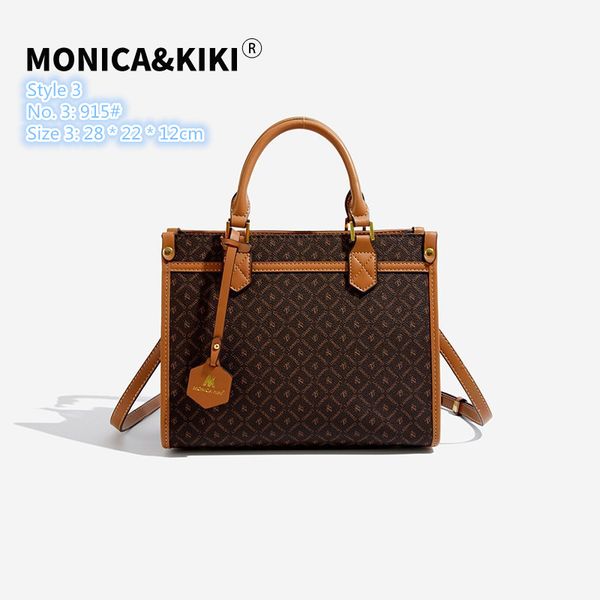 

factory direct ladies shoulder bags 3 styles sweet geometric fashion handbag thickened printed leather tote bag elegant contrast backpack