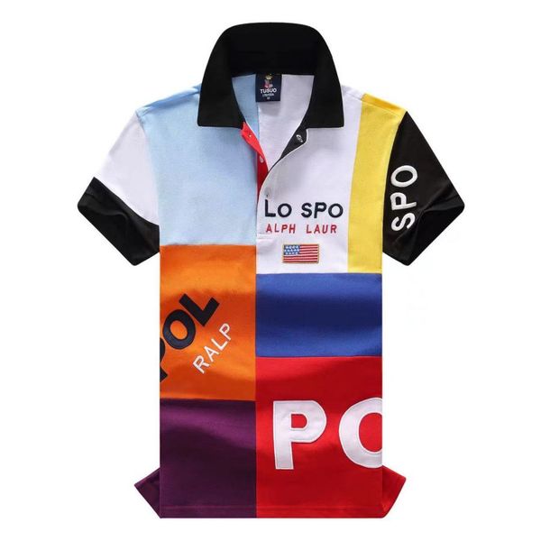 

polos designer wholesale summer 2285 new high end casual fashion men's polos collar colorful contrast short sleeve 100% cotton s-6xl, White;black