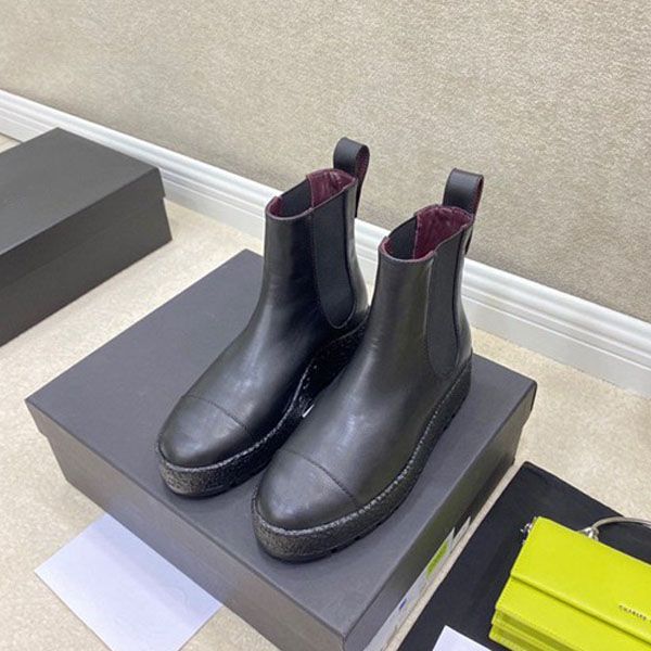 

luxury new womens boots ankle autumn winter martin knight outdoor slip on tpu bottom size 35-40, Black