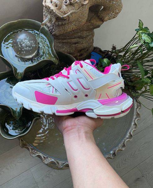 

2023 no box track 3 luxury brand casual shoes designer men women 3.0 triple white black sneakers tess.s. gomma leather trainer nylon printed