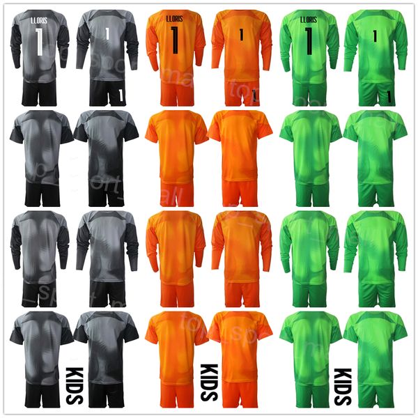 

national team goalkeeper soccer long sleeve 1 hugo lloris jerseys set steve mandanda alphonse areola mike maignan football shirt kits 2022 w, Black