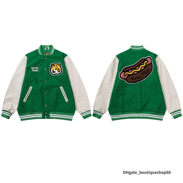 

3a men embroidery fashion oversized hip hop varsity baseball jacket leather sleeve hi street loose fit letterman coat outerwear 11, Black;brown