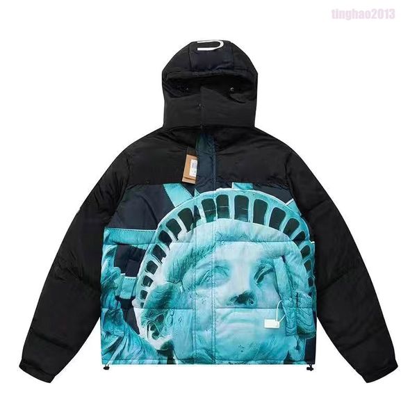 

winter long down coat designer parka womens coat fashion warm temperament parkas hooded windbreaker coats for lovers, Red