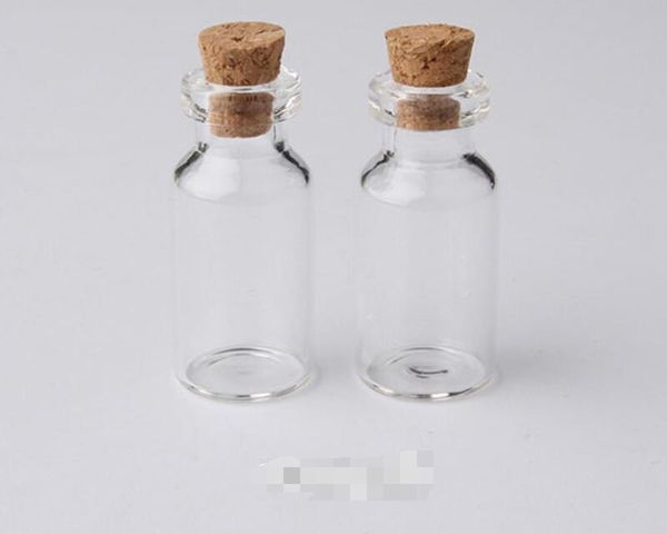 

2ml clear glass vials bottle with corks mini bottle wood cap empty sample jars small cute craft wish bottles lx8351