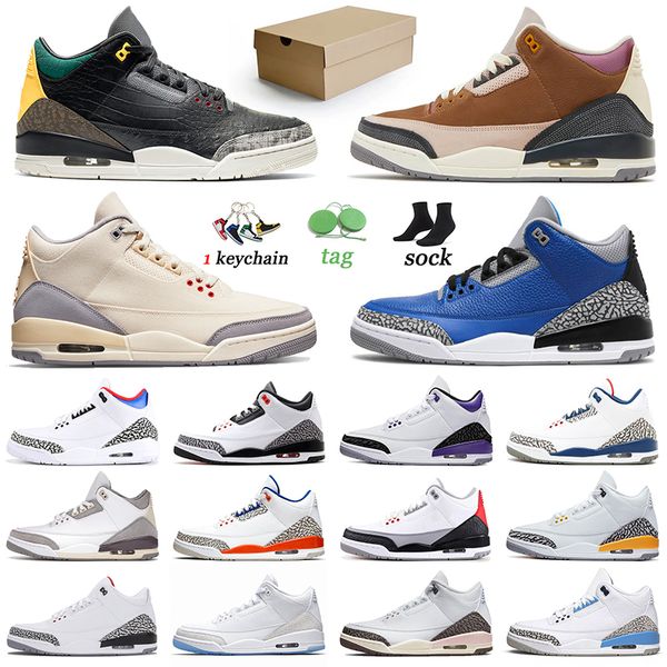 

rs basketball shoes jumpman 3 neapolitan men women trainers sports j3 sneakers 3s ale varsity royal rust pink knicks rivals lucky green fire