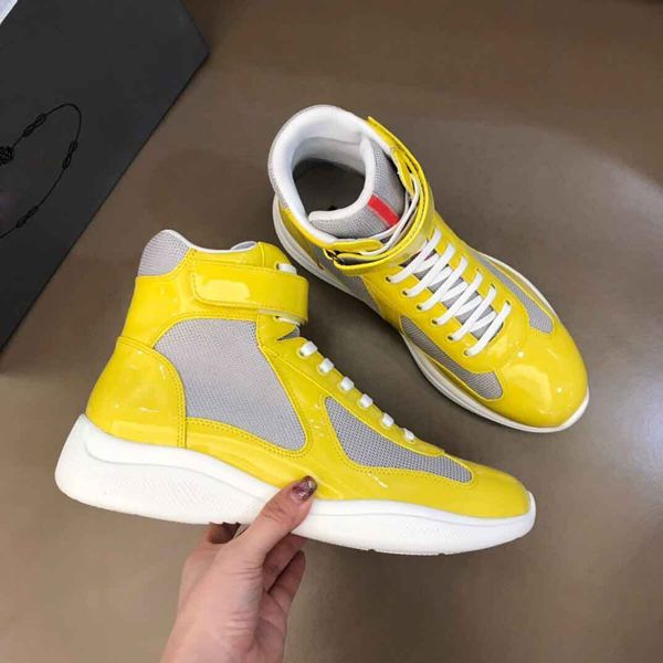 

perfect nice men americas cup sport shoes bike fabric patent leather runner sneakers mesh breath outdoor high casual waking eu38-46