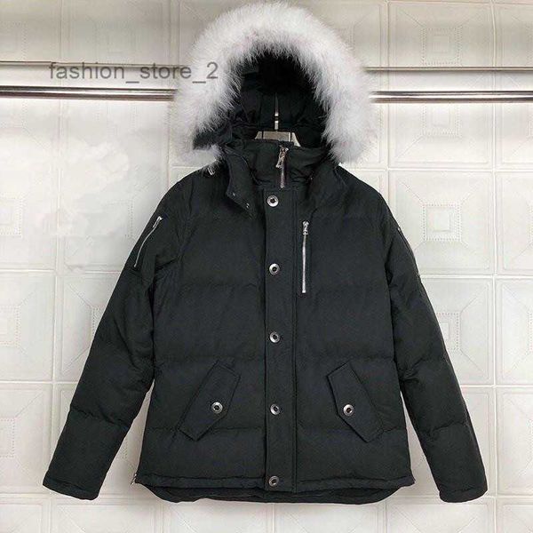 

men's down parkas men fur collar jacket s coats mens moose warm man winter coat outwear jackets knuck dou 0yin, Black