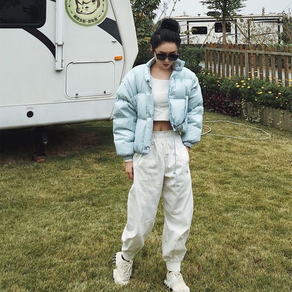 

winter jacket goose coat puffy coats womens down parkas women outerwear puffer coats designer warm 90% duck downs 2023 brand thickened sleev, Black