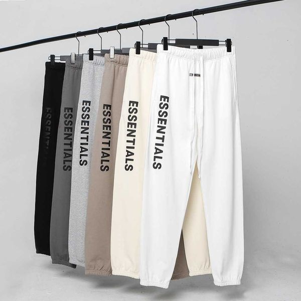 

pmi9 men's and women's sweat pants 2022 fashion north american high street brand essential bear trendy leisure sports leggings gua, Black
