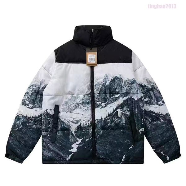 

high version hooded parka jacket coat printed fashion men's designer jacket tnf metal buttons slim fit clothes outdoor jackets with zip, Red