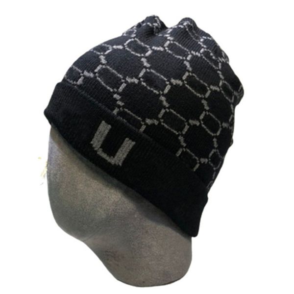

fashion designer men winter beanie knitted cotton warm hat classical sports skull caps ladies casual outdoor stripe cap beanies 9 colors p-7, Blue;gray