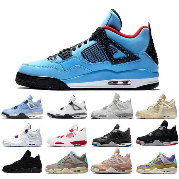 

4s new basketball shoes for man black cat taupe haze desert moss court purple travis white cement oreo sail olivia kim metallic fire red