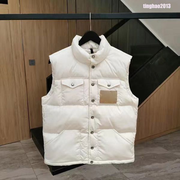 

fashion men vest coat parka down cotton waistcoat designs mens and women's no sleeveless jacket puffer autumn winter casual coats coupl, Red