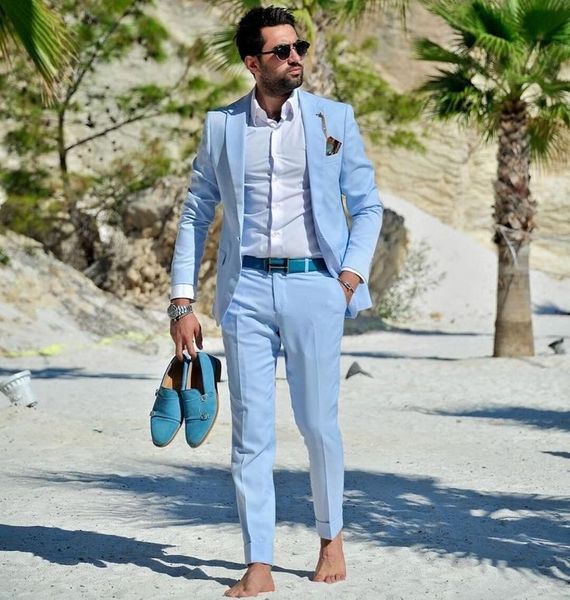 

fashion light blue wedding tuxedos for suit 2022 slim two pieces satin groom evening prom wear suits shawl lapel one button groomsman party, Black;gray